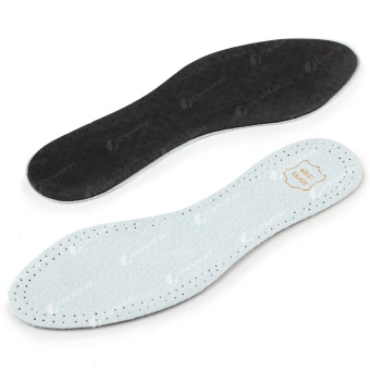 Белые кожаные стельки с углем для предотвращения запаха пота ног и образования мозолей (для закрытой обуви)